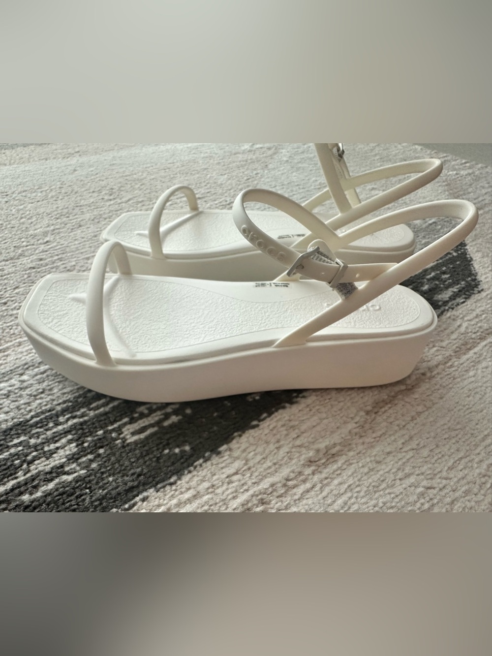 Crocs Miami Ankle Strap Sandals in White Size 8W
